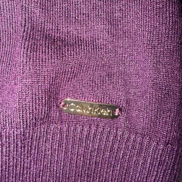 Calvin Klein Plum Burgundy Turtleneck Sweater - Size XS - Picture 4 of 5